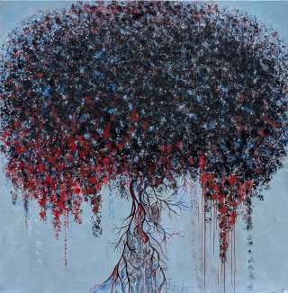 Arbre polué par le pétrole